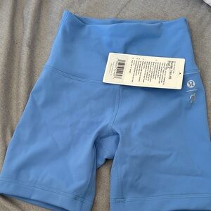 lululemon athletica Sky Blue High-Rise Bike Shorts
